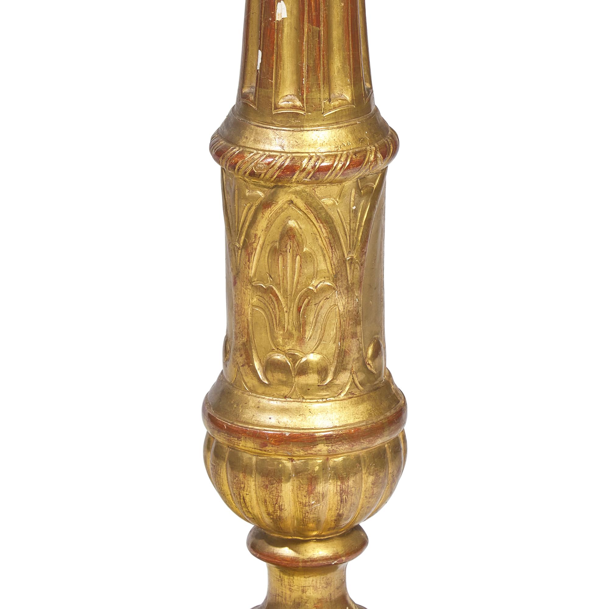 A Renaissance Revival Torchière, Now Mounted as a Floor Lamp