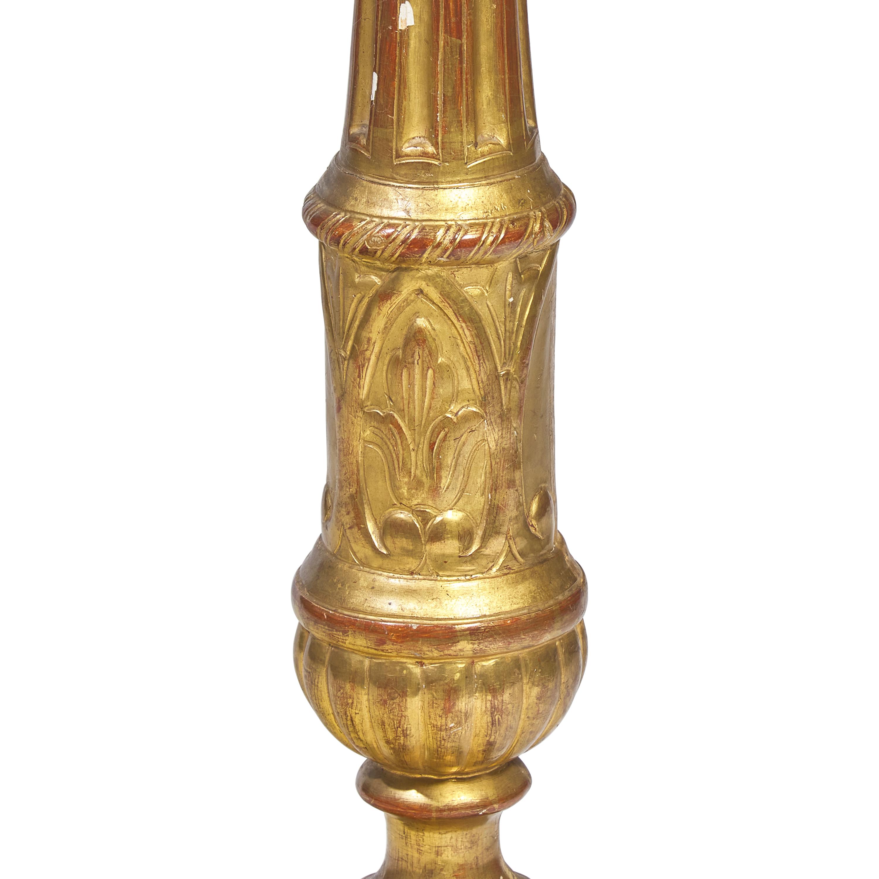A Renaissance Revival Torchière, Now Mounted as a Floor Lamp