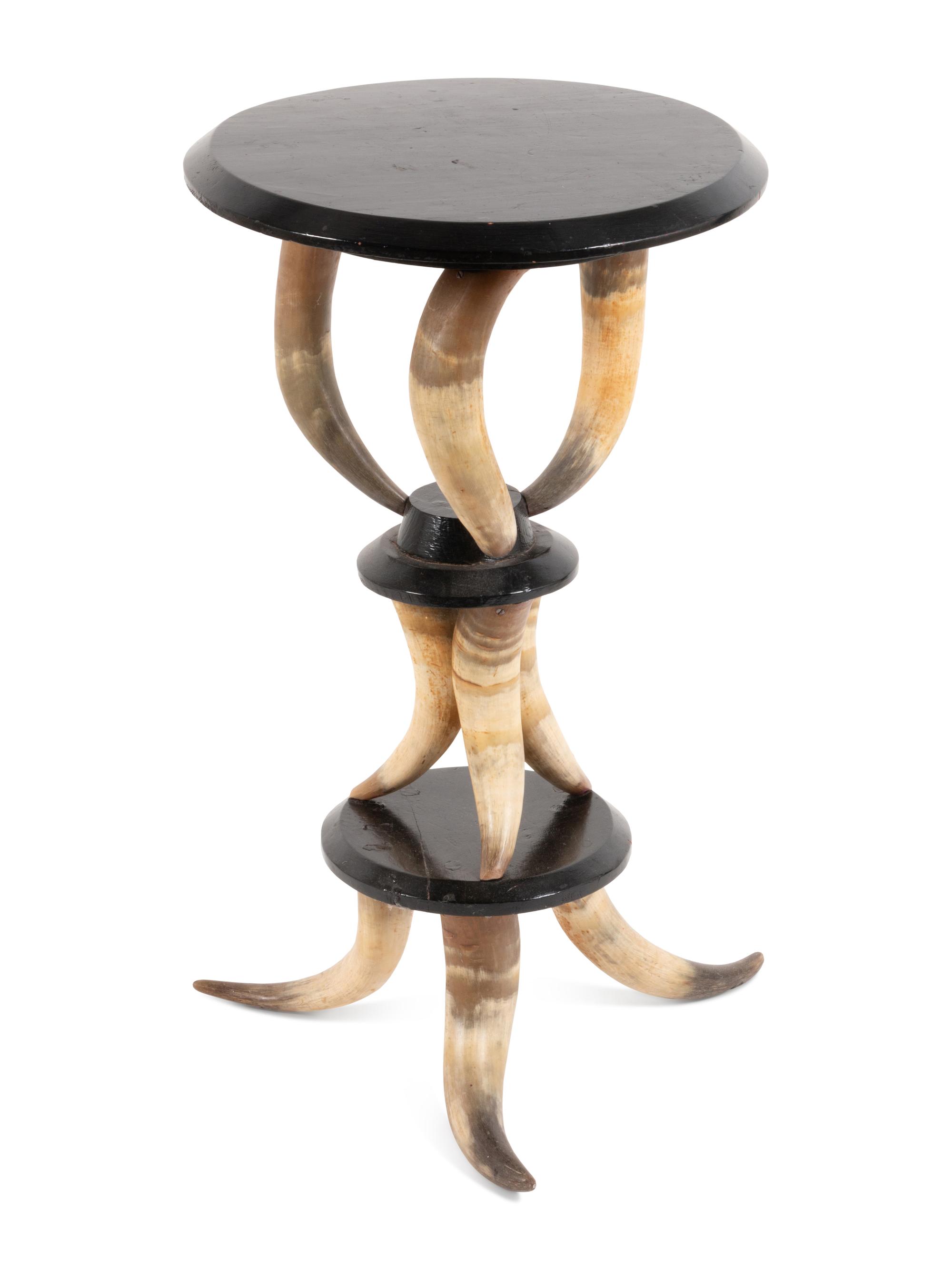 A Victorian Cow-Horn Side Table