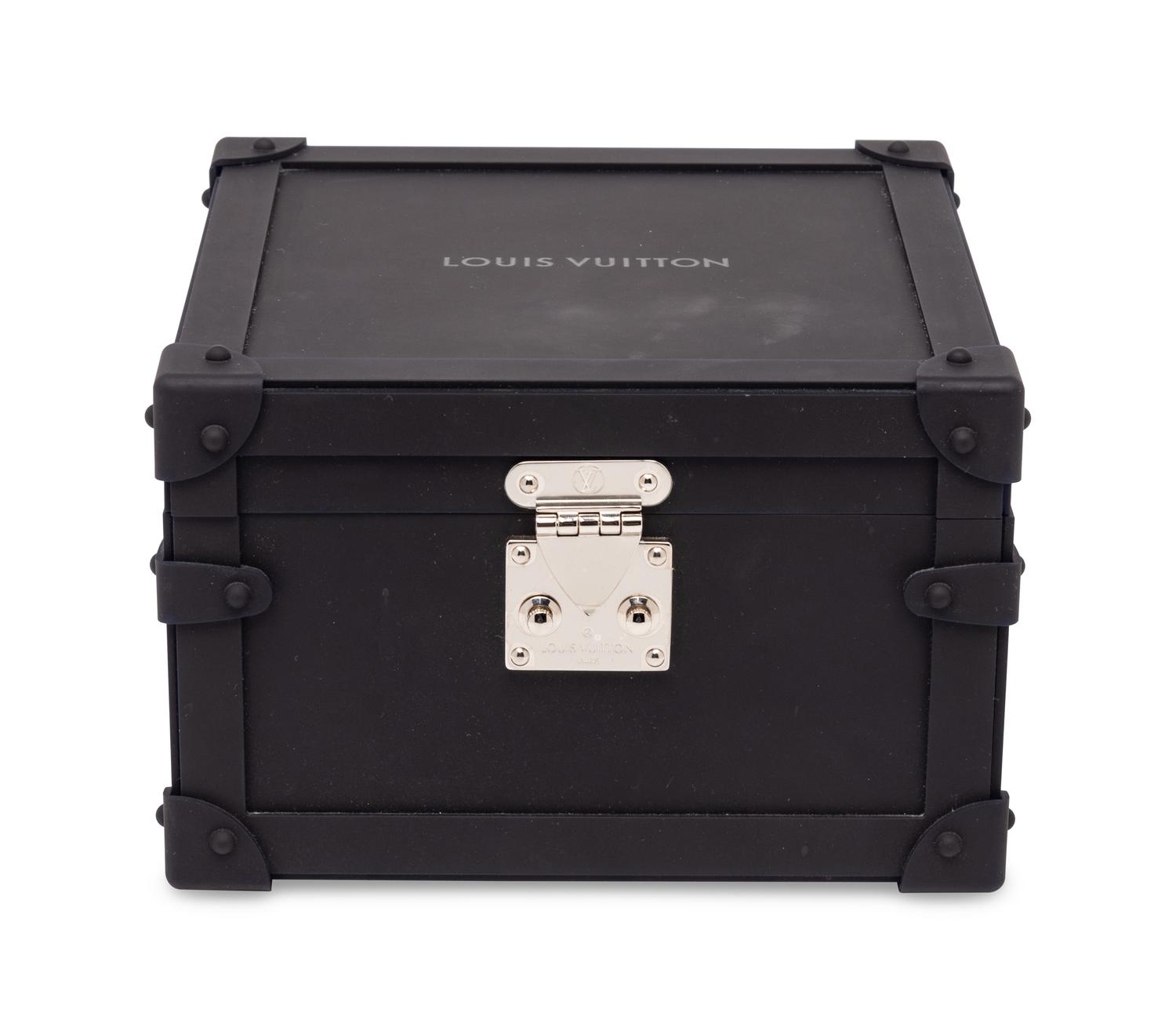 LOUIS VUITTON, BLACK JEWELRY BOX