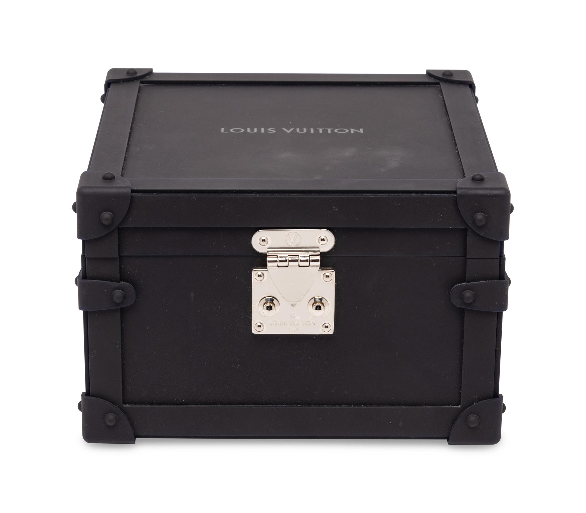 LOUIS VUITTON, BLACK JEWELRY BOX