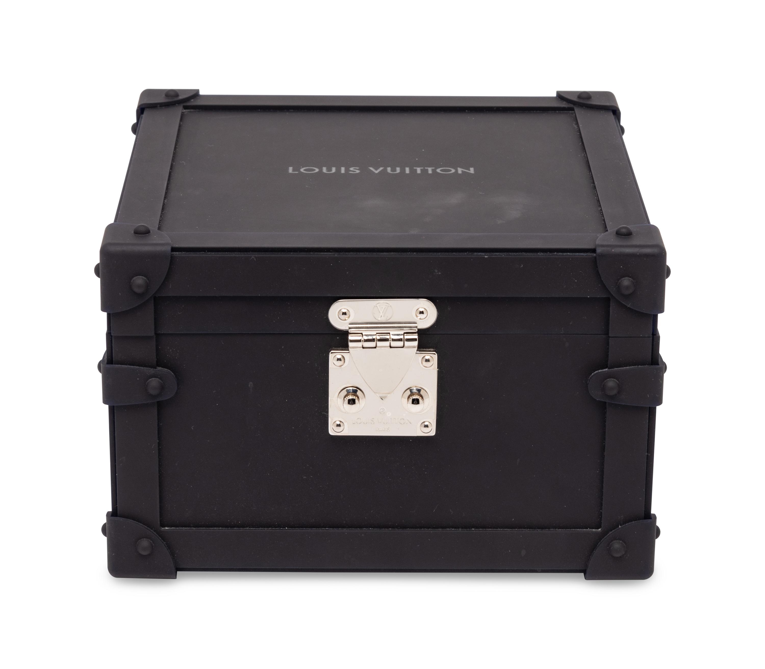 LOUIS VUITTON, BLACK JEWELRY BOX