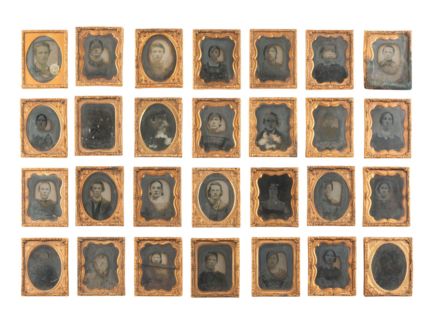 [EARLY PHOTOGRAPHY] 75+ tintypes and ambrotypes of civilians, incl. occupational and outdoor views.