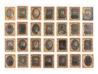 [EARLY PHOTOGRAPHY] 75+ tintypes and ambrotypes of civilians, incl. occupational and outdoor views.
