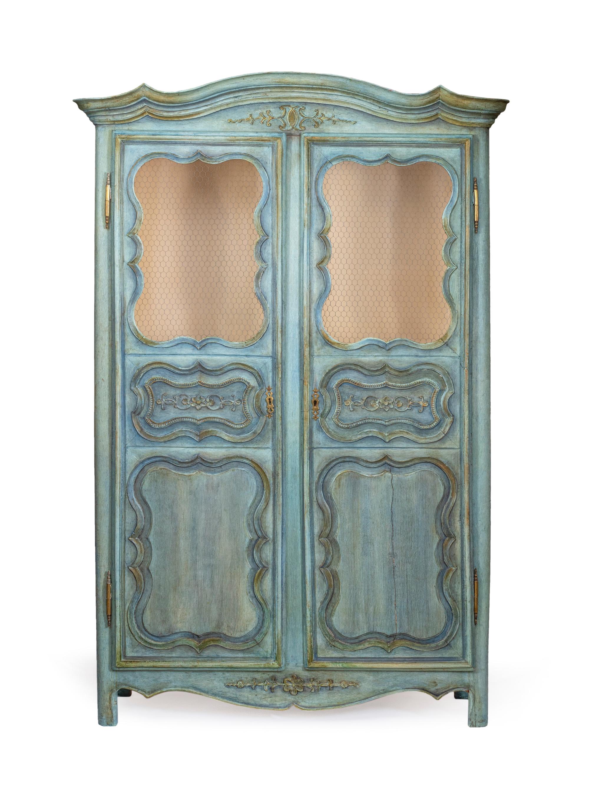 A French Provincial Style Painted Armoire — 19TH CENTURY