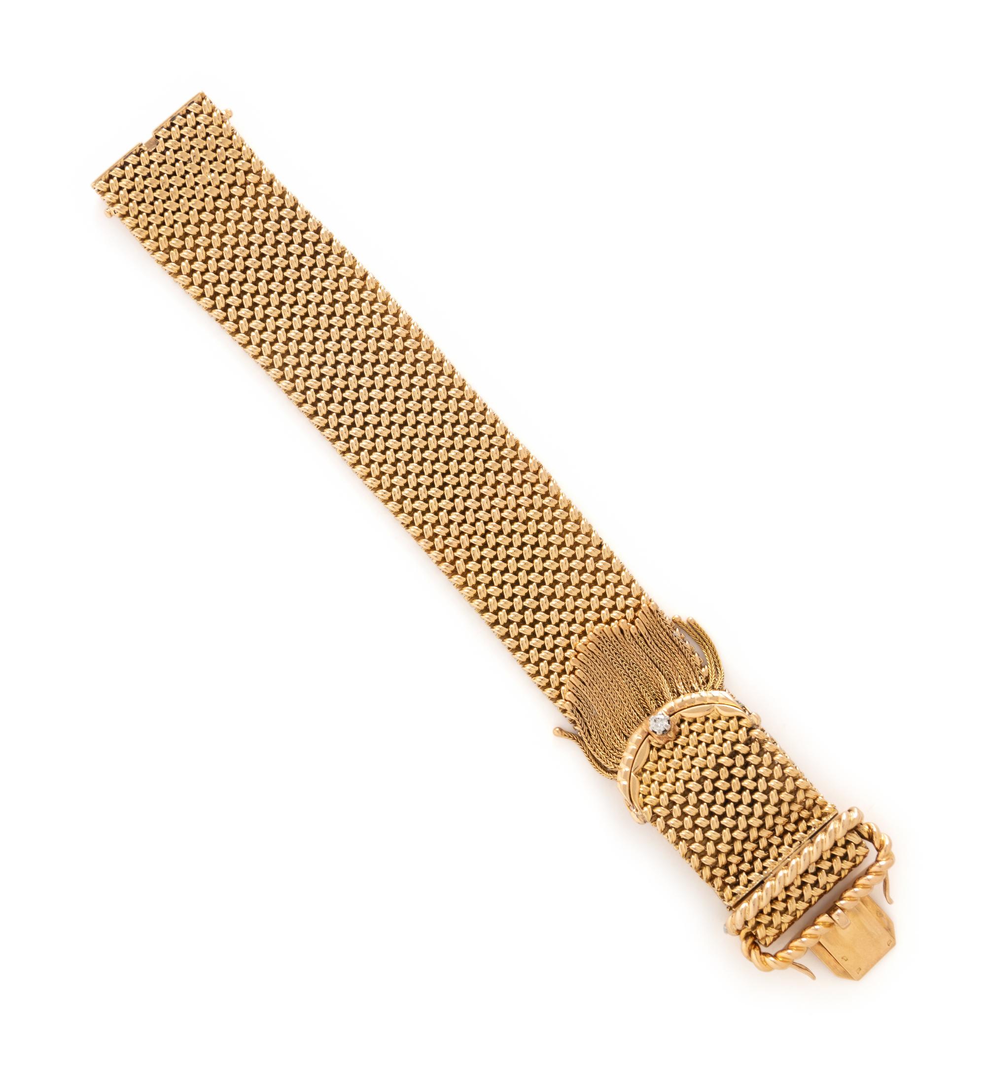FRENCH, GOLD AND DIAMOND SURPRISE WATCH