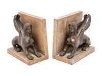 A Pair of Grand Tour Lion of Venice Bookends