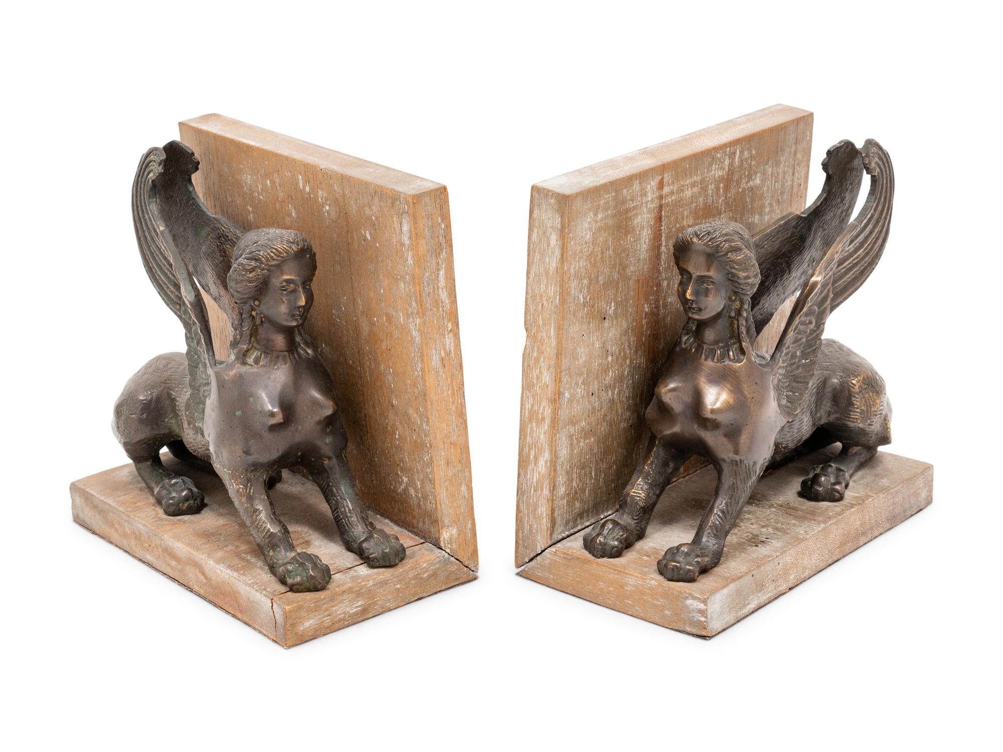 A Pair of Grand Tour Lion of Venice Bookends