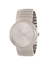 DIOR, STAINLESS STEEL AND DIAMOND 'LA D DE DIOR' WATCH