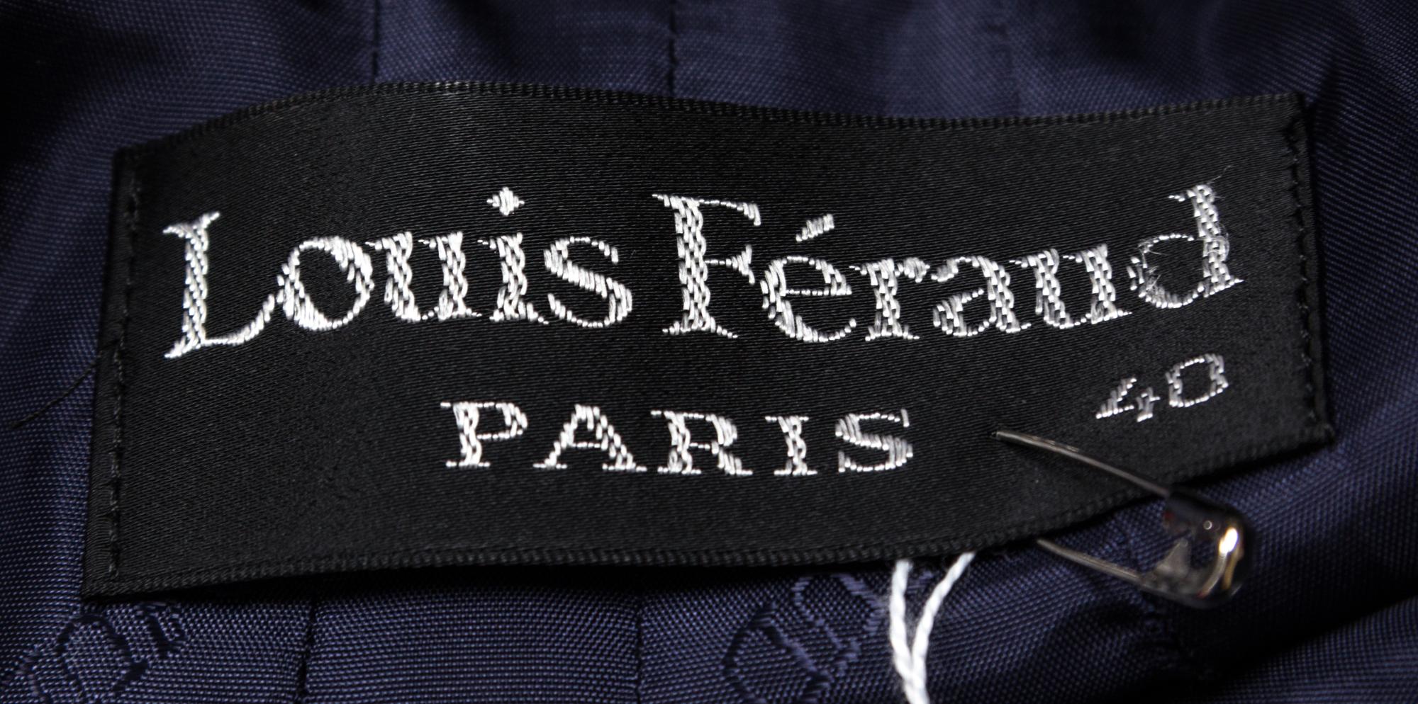 A Louis Feraud Navy Swing Coat, Size 40.