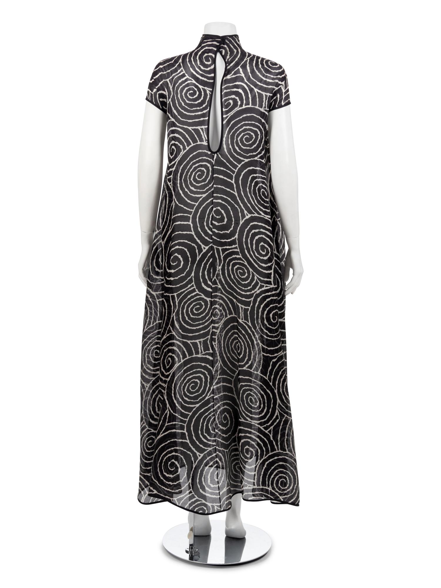 Geoffrey Beene Black and White Swirl Dress, Spring 1991