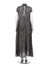 Geoffrey Beene Black and White Swirl Dress, Spring 1991