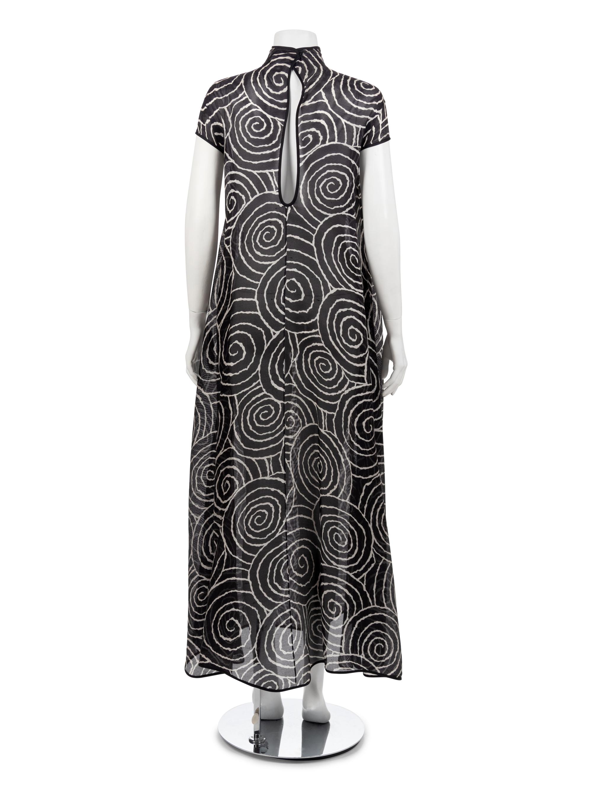 Geoffrey Beene Black and White Swirl Dress, Spring 1991