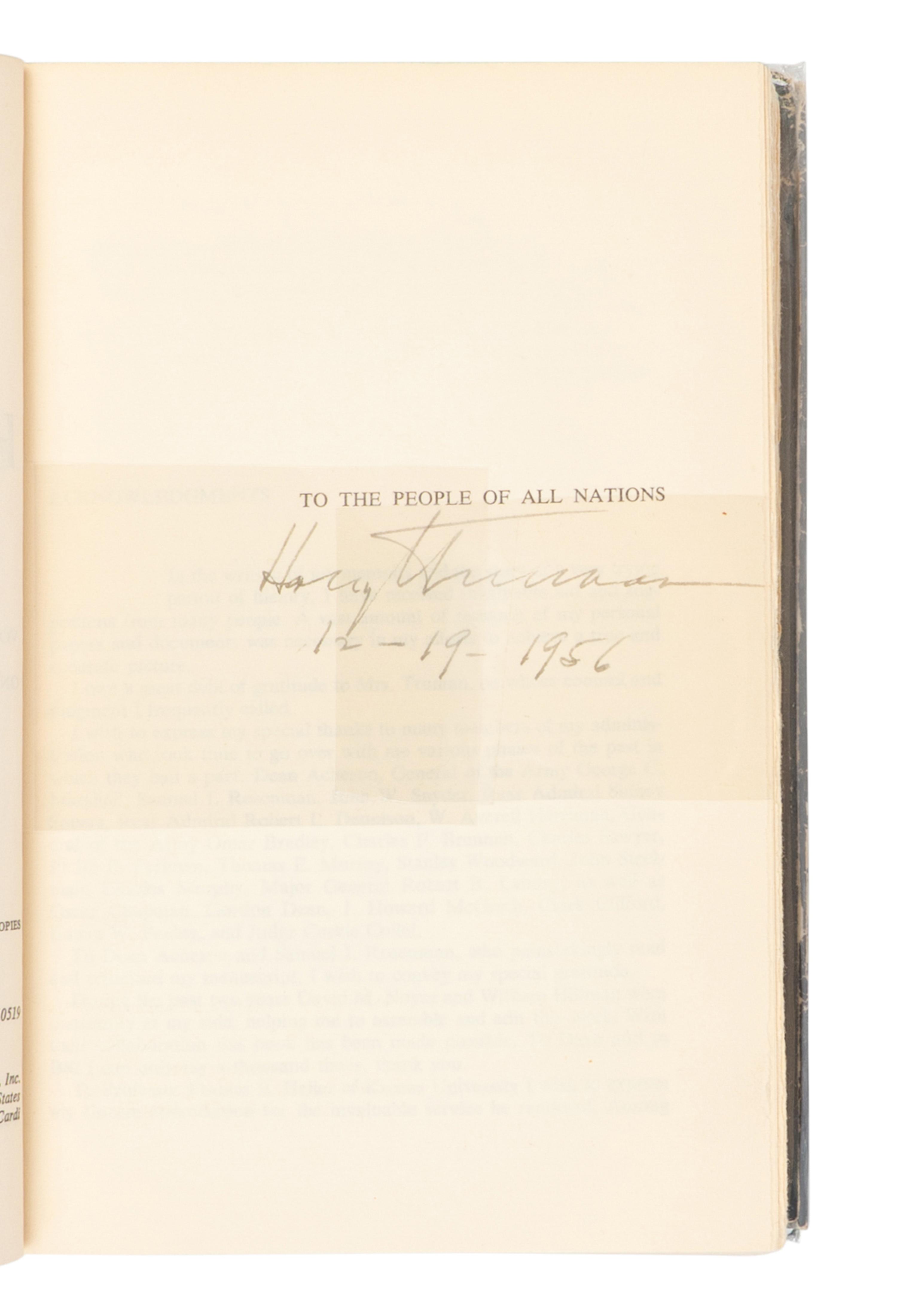 TRUMAN, Harry S. (1884-1972). An archive of materials relating to his presidency and legacy, comprising: