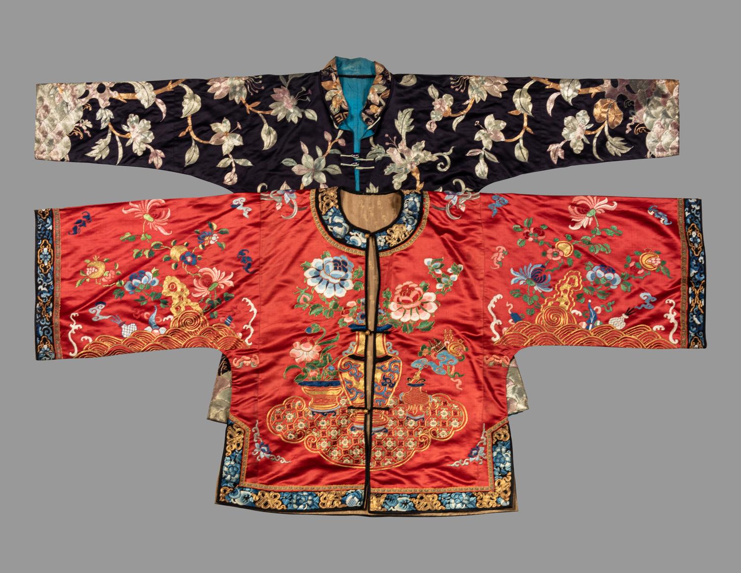 Two Embroidered Silk Lady's Jackets
