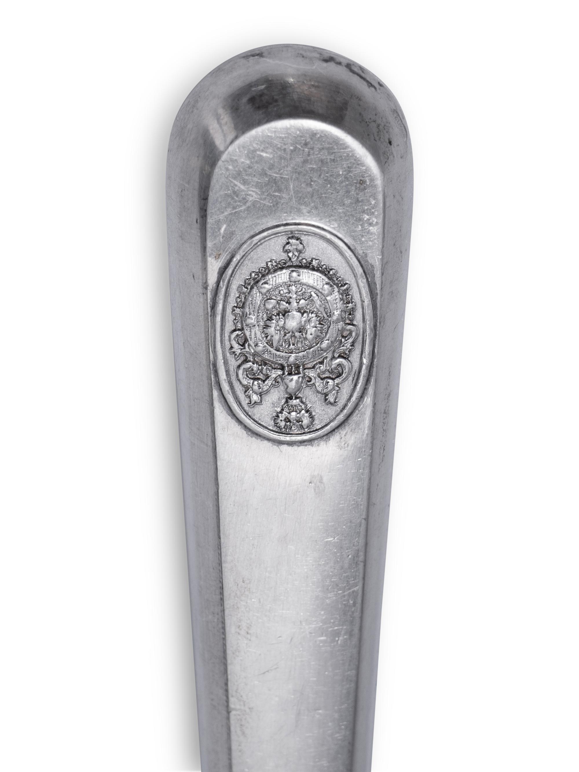 A Set of Six Russian Silver Dinner Knives