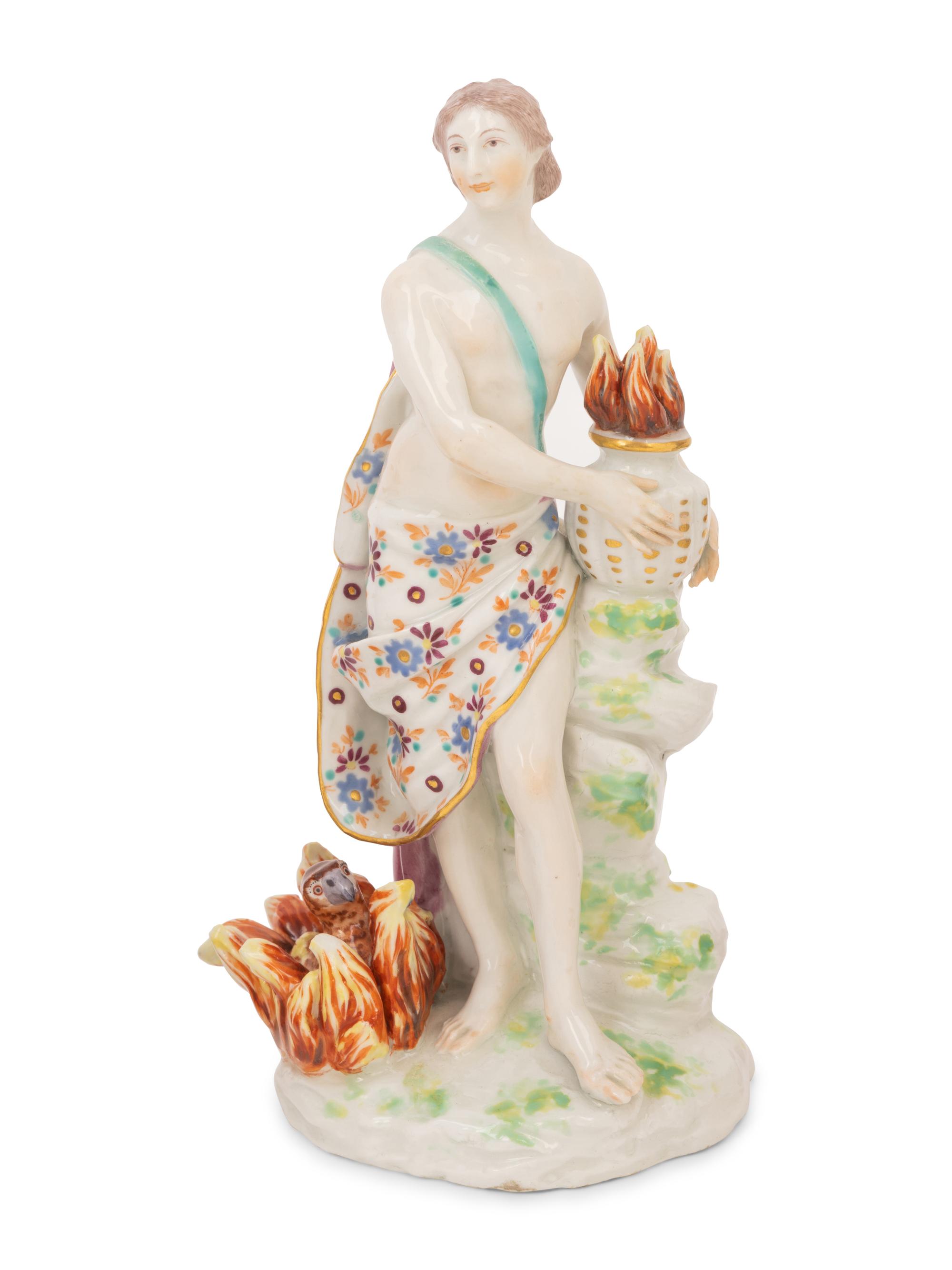A Set of Four Chelsea Porcelain Figures Allegorical of the Elements