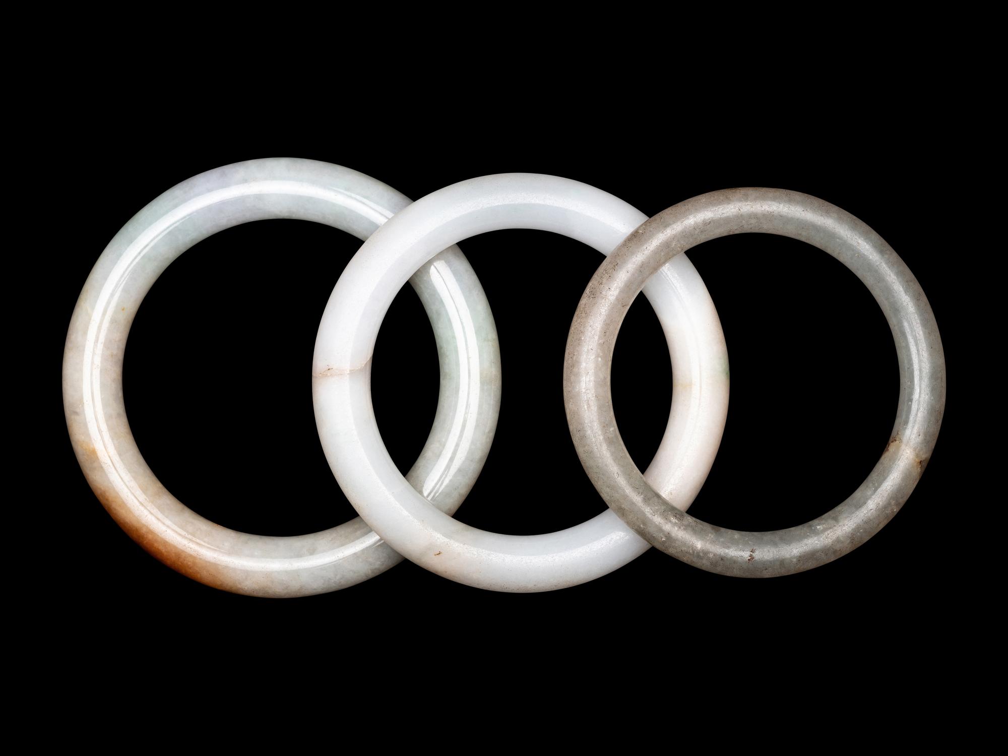Three Chinese Hardstone Bangles