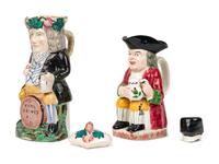 A "Home Brewed Ale" Landlord Toby Jug and a Davenport Pottery Toby Jug