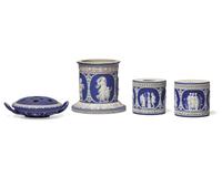 A Group of Wedgwood Jasperware Desk Articles