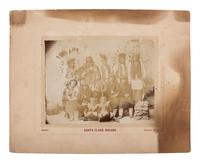 [NATIVE AMERICANS]. NAST, photographer. Large format photograph of Santa Clara Indians. Denver, CO: ca 1900s.