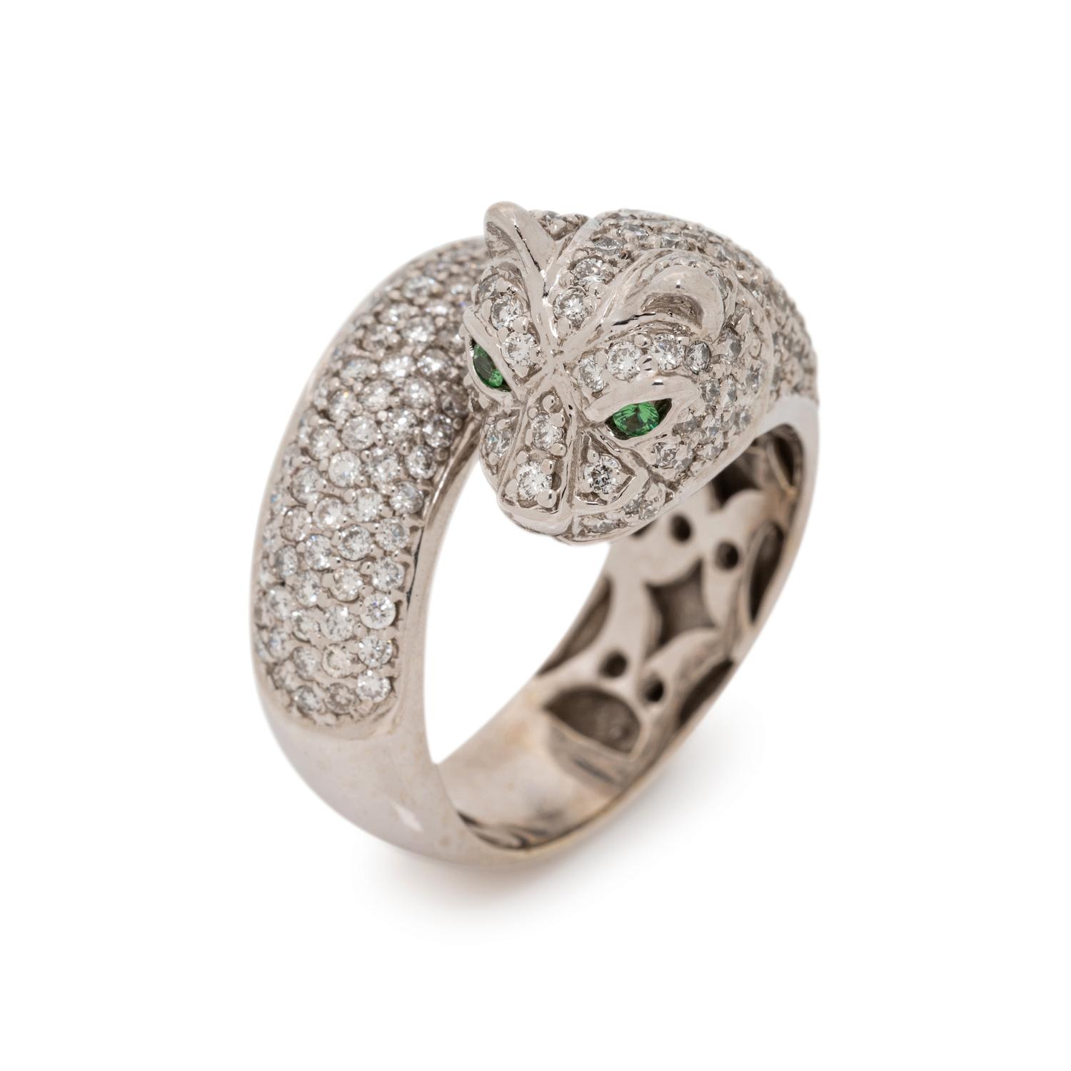 SONIA B., DIAMOND PANTHER RING