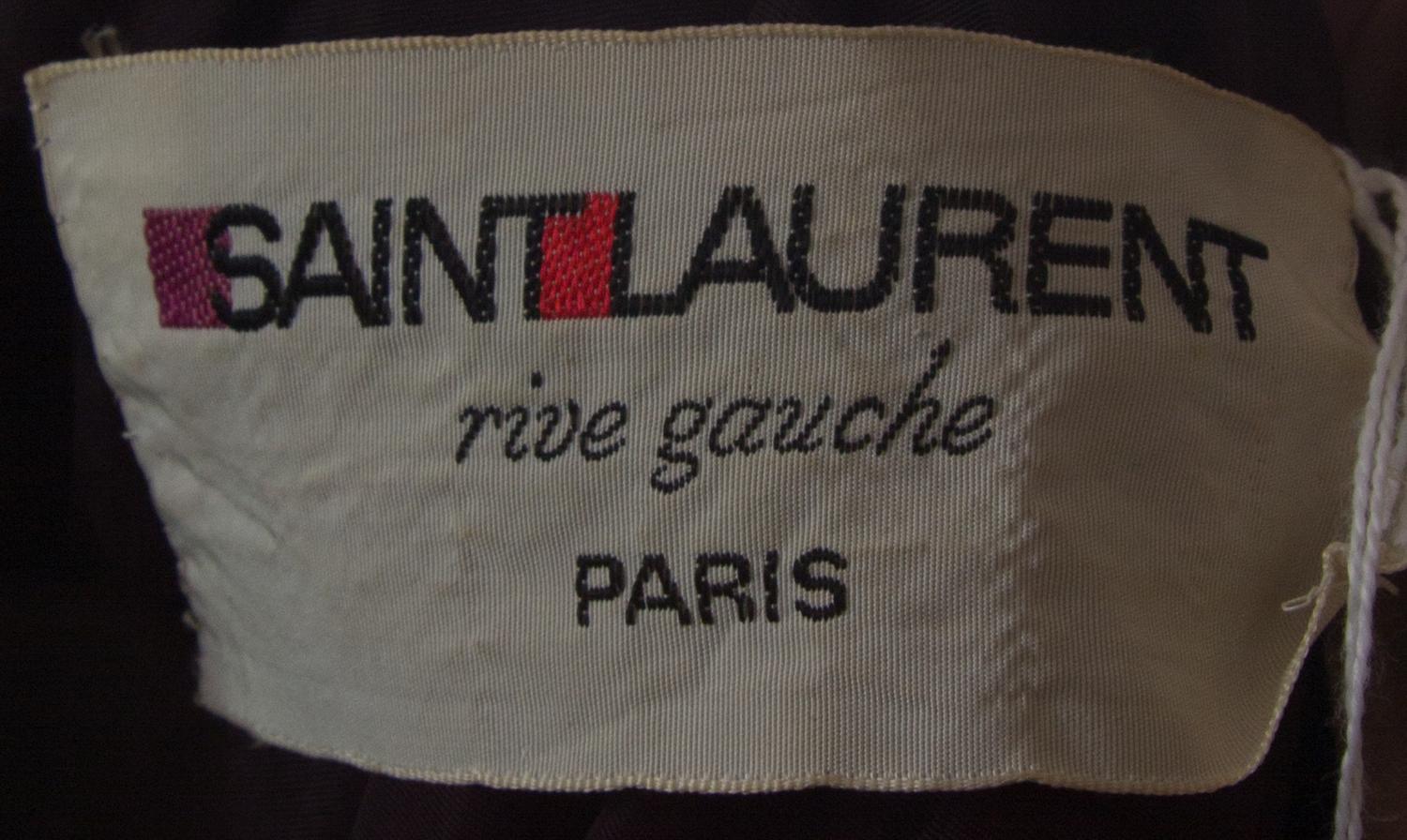 An Yves Saint Laurent Black Velvet Cape,