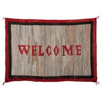 Navajo Pictorial Weaving, Welcome Rug