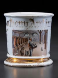 A Wine Maker's Porcelain Occupational Shaving Mug