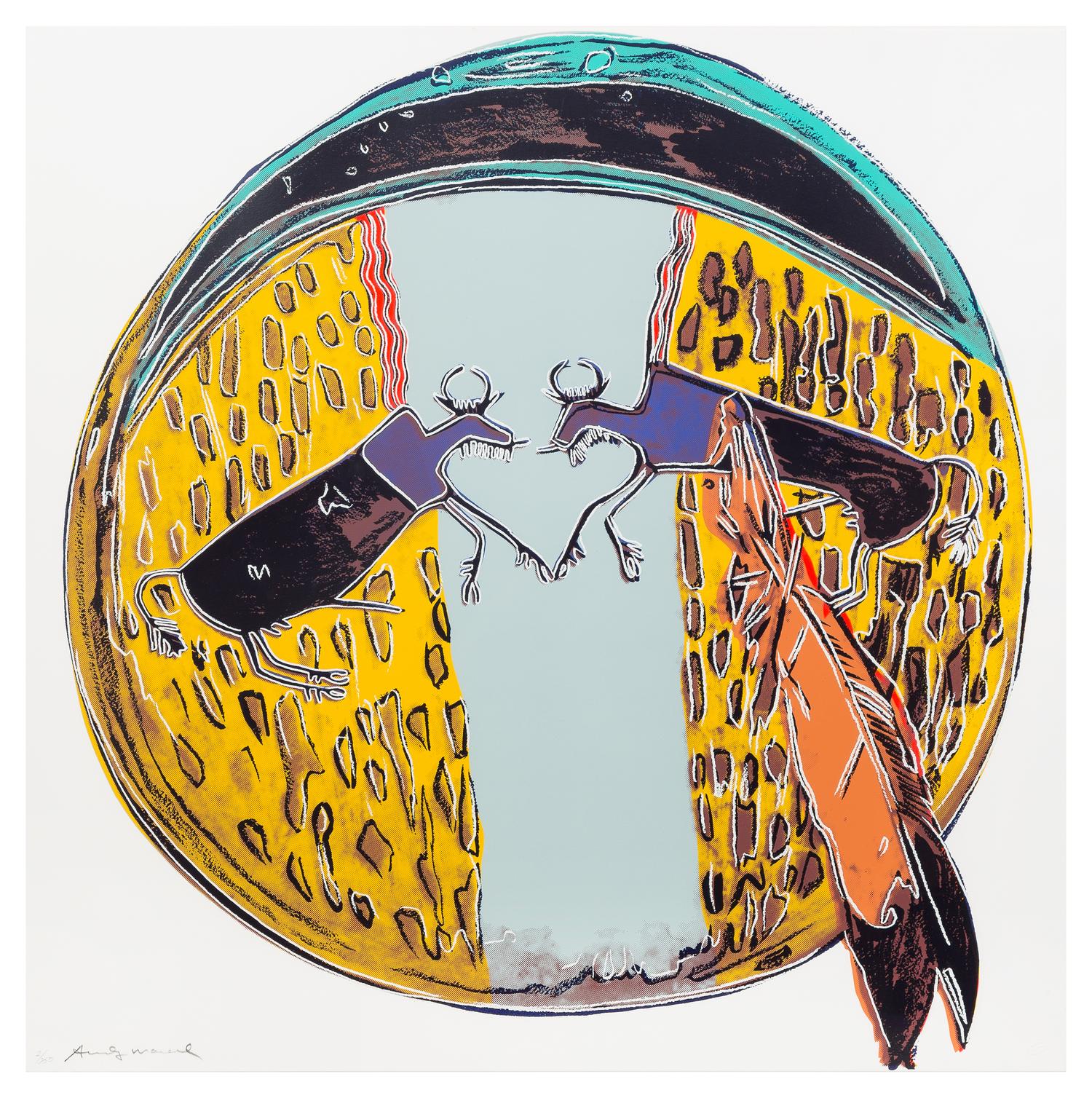 Andy Warhol, (American, 1928-1987), Plains Indian Shield, 1986 (from Cowboys and Indians)
