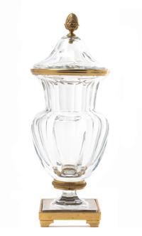 A Baccarat Gilt Bronze Mounted Glass Urn Height 12 1/2 inches. — 20TH CENTURY