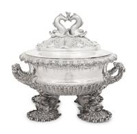 A Paul Storr Silver Sea-Themed Tureen and Cover