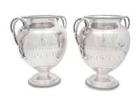 A Pair of English Silver-Plate Wine Coolers