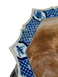 A Pair of Chinese Blue and White Porcelain Octagonal Jardinières