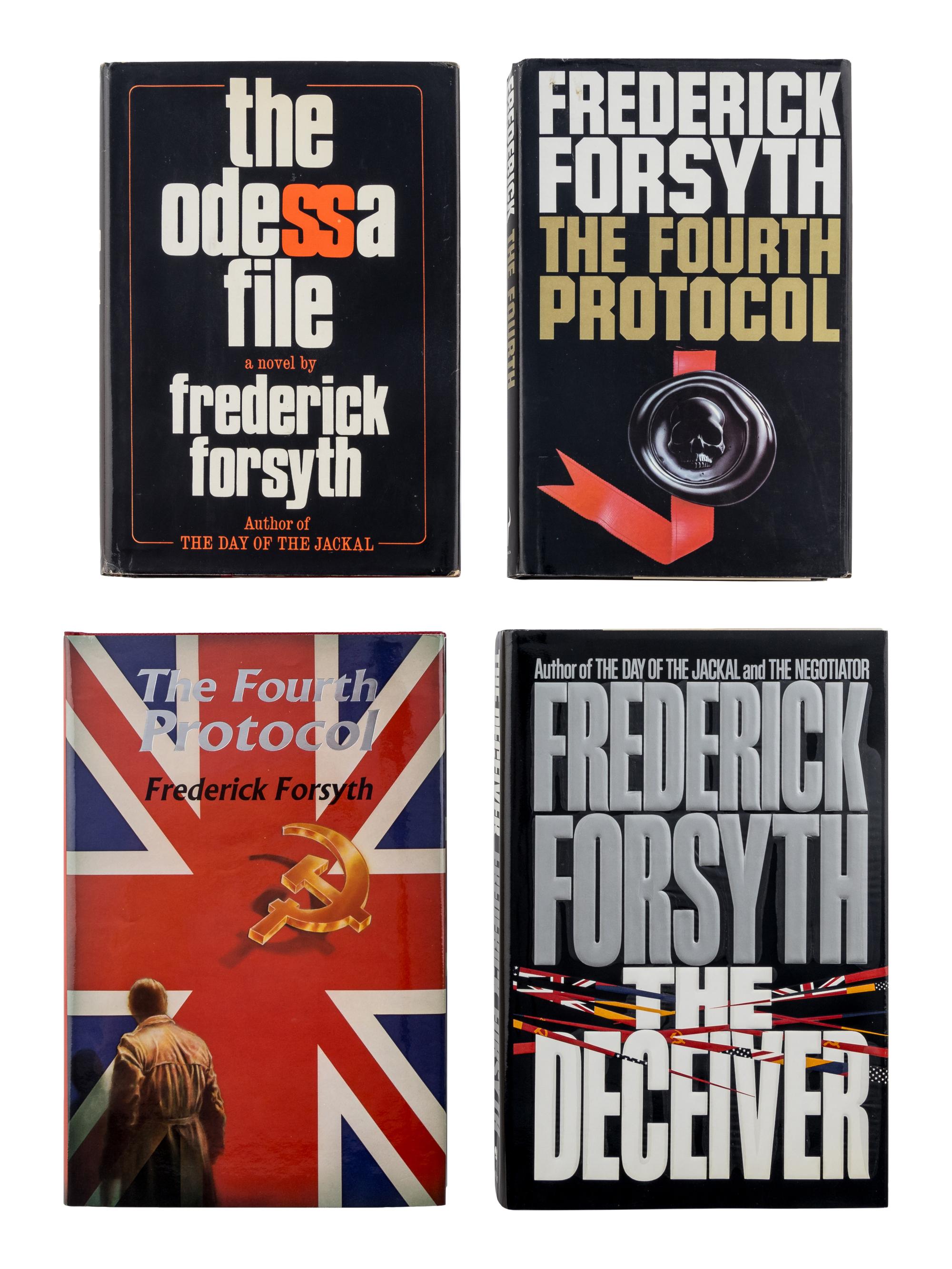 FORSYTH, Frederick (b. 1938). A group of 4 novels by Forsyth, comprising: