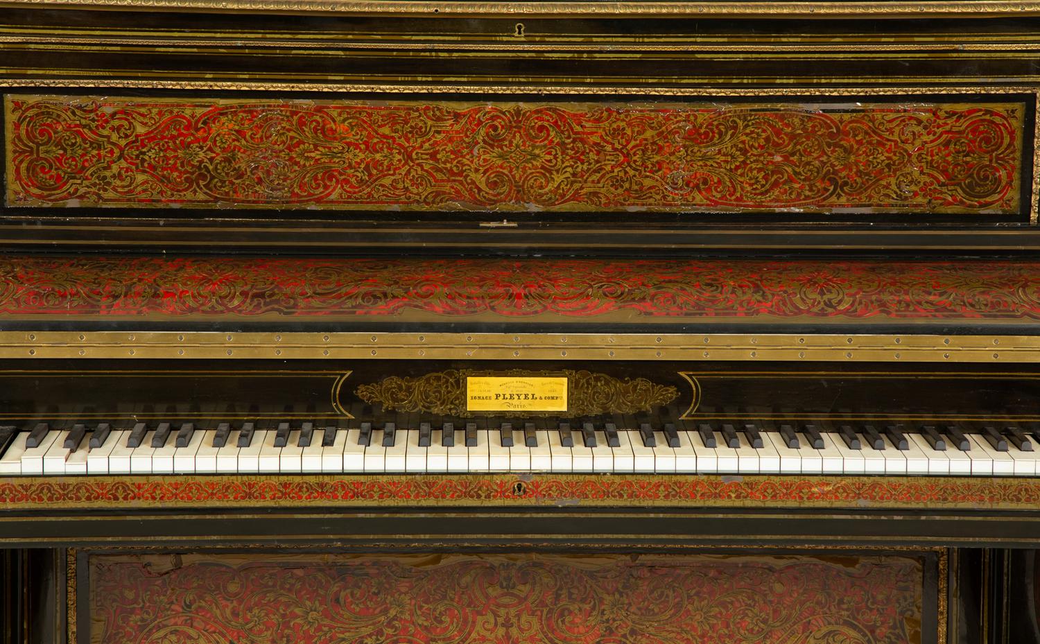 A Napoleon III Boulle Marquetry Upright Piano