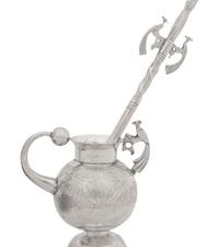 Two Chilean Silver Mate Pots