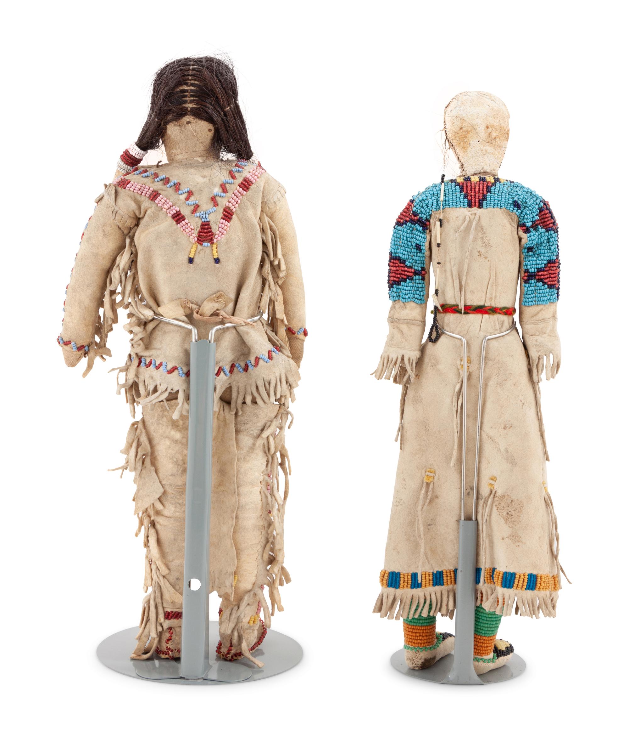 Sioux Beaded Hide Dolls
