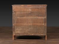 A Federal Fan and Barber Pole Inlaid Cherrywood Chest of Drawers