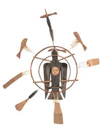 Nunivak Island Painted Wood Mask, Loon