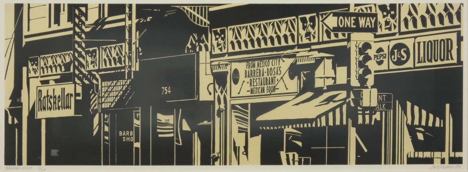 Robert Cottingham (American, b. 1935), Barrera-Rosa’s (a Suite of Three Works)
