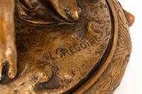 After Jean-Louis Gregoire Late 19th/Early 20th Century Figural Group bronze signed L. Gregoire