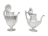 Two American Silver Coffee Pots