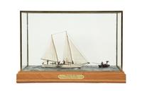 A Cased Marine Model Diorama by William Hitchcock (1928-2006)