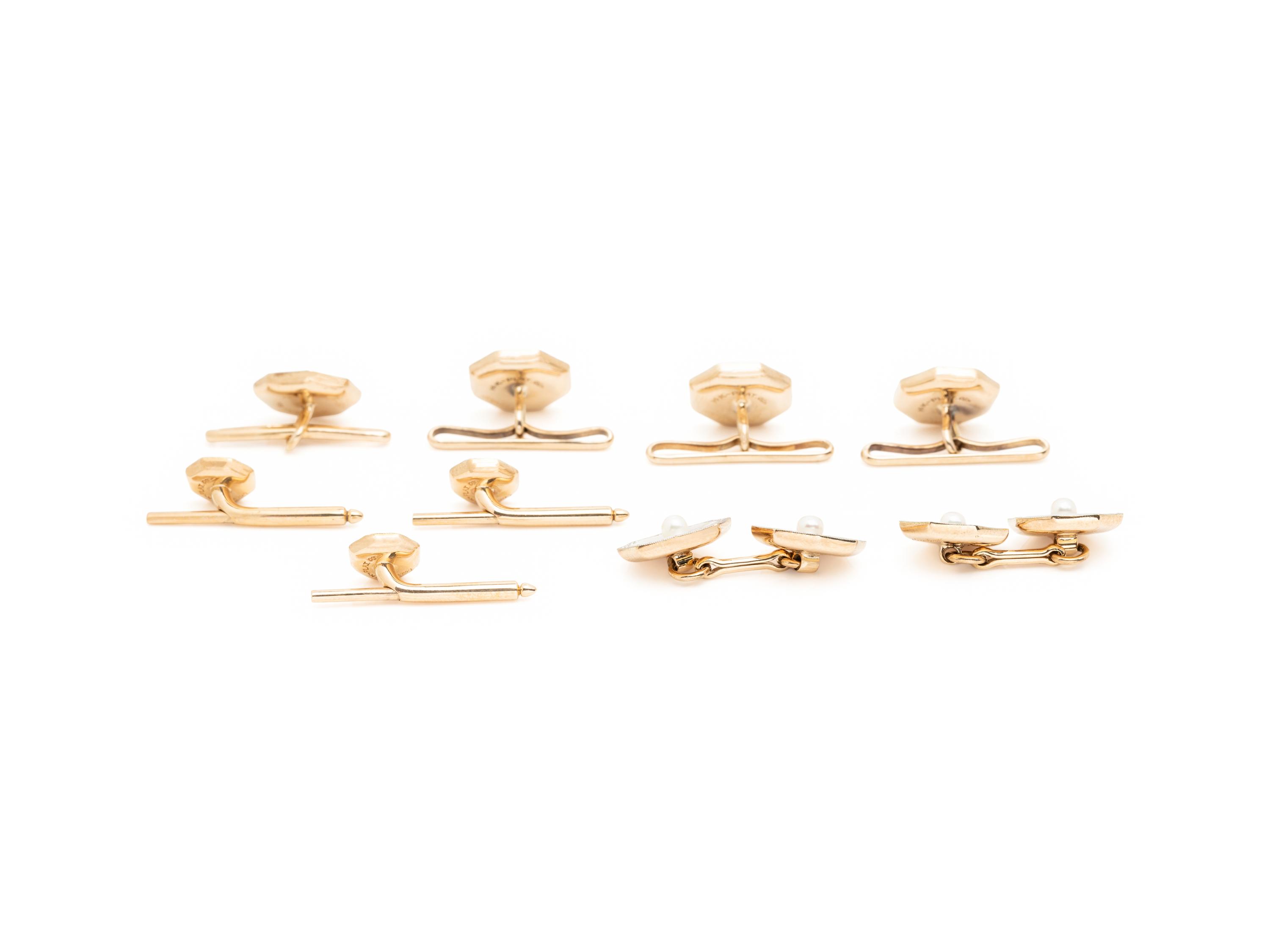 CARTIER, ART DECO, MOTHER-OF-PEARL AND SEED PEARL DRESS SET