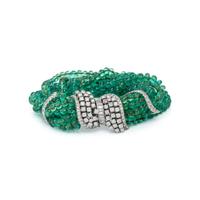 Emerald and Diamond Torsade Bracelet