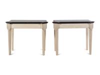 A Pair of Italian Style Painted Pier Tables