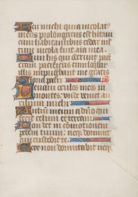 NORTH FRENCH ILLUMINATOR A leaf from a Book of Hours, in Latin, illuminated manuscript on parchment [France, Northern France (?), c. 1460-1480].