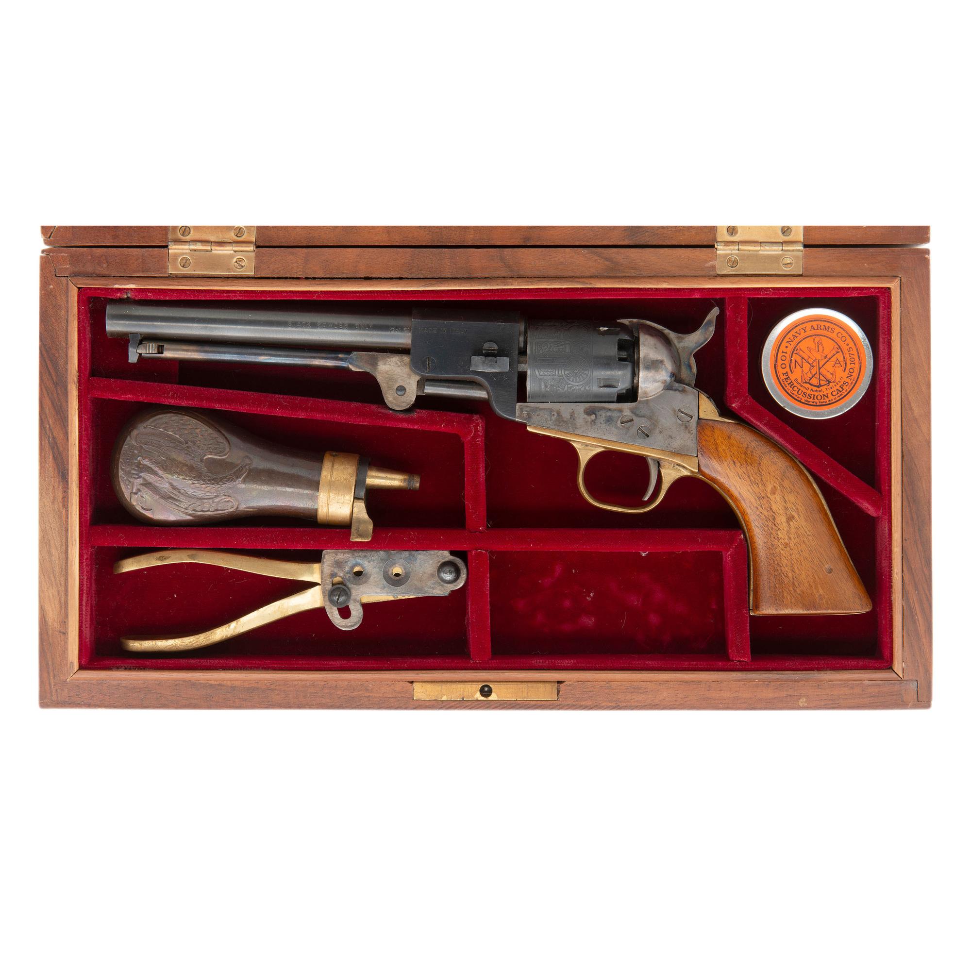 Cased Replica Italian Colt 1849 Pocket Revolver