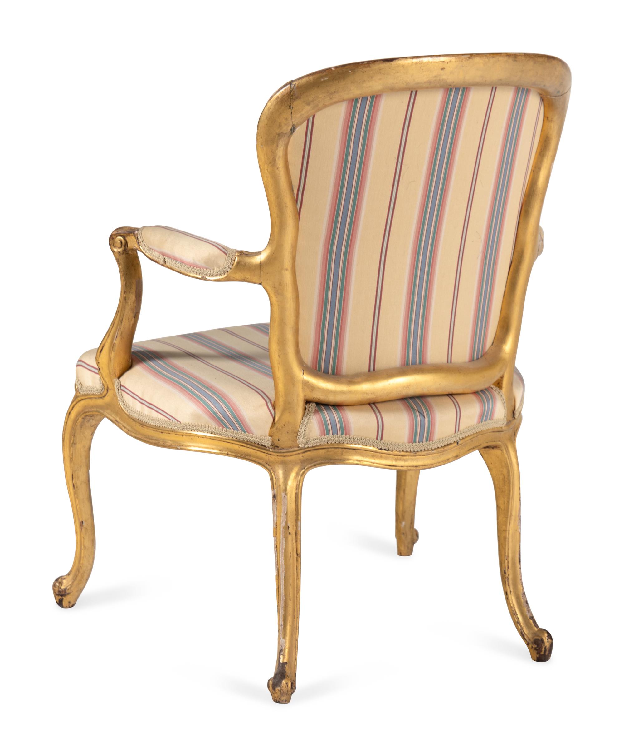 A George III Giltwood Fauteuil